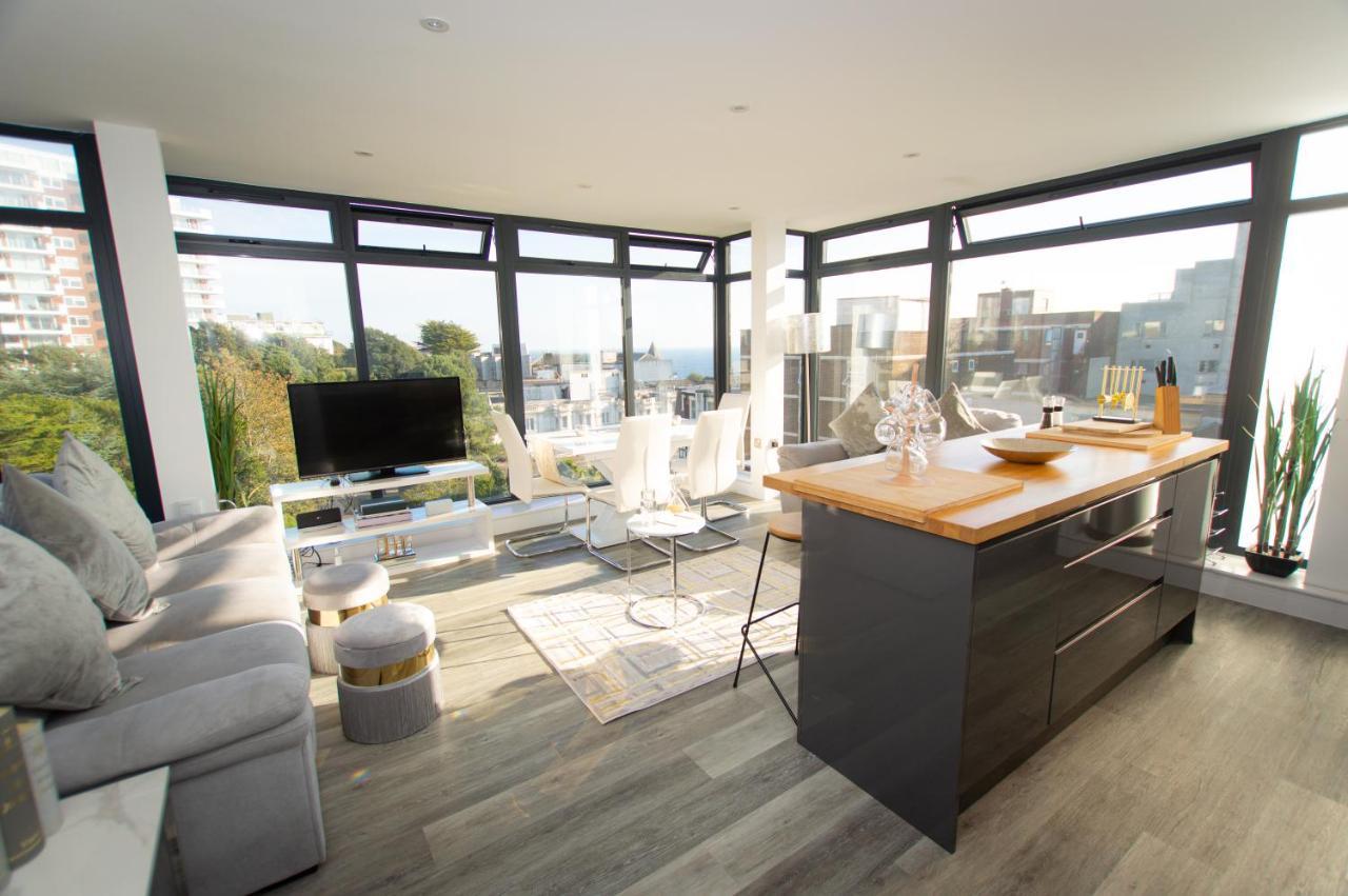 * Panoramic Penthouse With Sea & City Views Bournemouth Kültér fotó